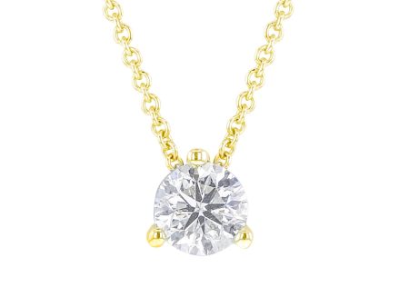 Naked Solitaire Diamond Necklace 1 4ct Online Sale