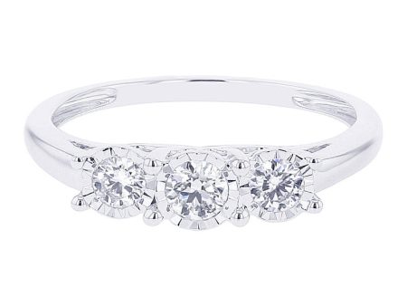 Classic Mirage Three Stone Ready for Love Diamond Engagement Ring Online