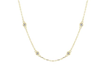 Classic Bezel Station Diamond Necklace 3 4ct Online Hot Sale