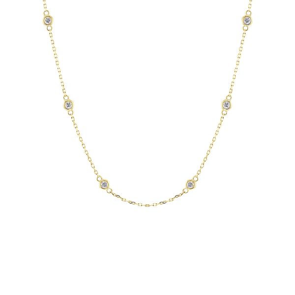 Classic Bezel Station Diamond Necklace 3 4ct Online Hot Sale