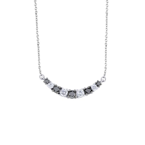 Salem Black & White Diamond Necklace Online Hot Sale