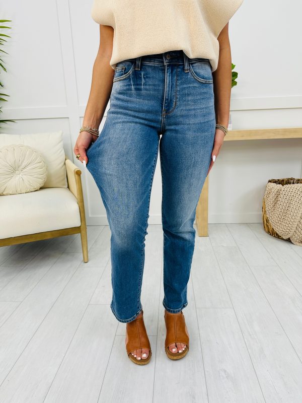 Judy Blue Warm Embrace Thermal Lined Straight Leg Jeans Online Sale