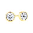 Mirage Bezel Diamond Stud Earrings 1 20ct For Sale