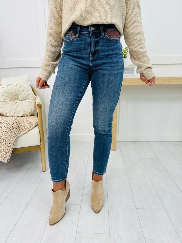 Judy Blue Deck the Halls Slim Fit Jeans in Reg Curvy Sale