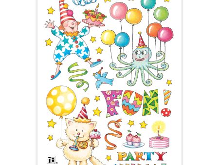 Party Time Sticker Sheet Supply