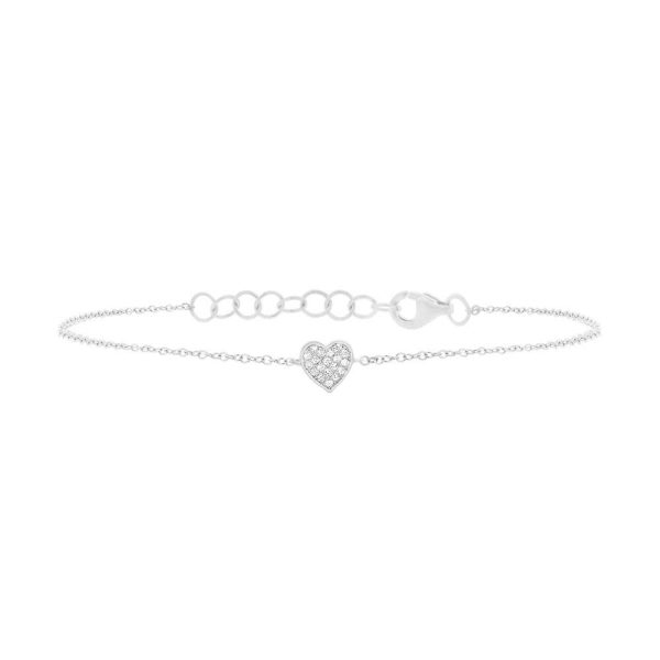 Sparkling Heart Diamond Bracelet Discount