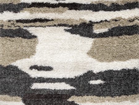 Abstract Cloud Shag with Tassel Rug | Beige For Cheap