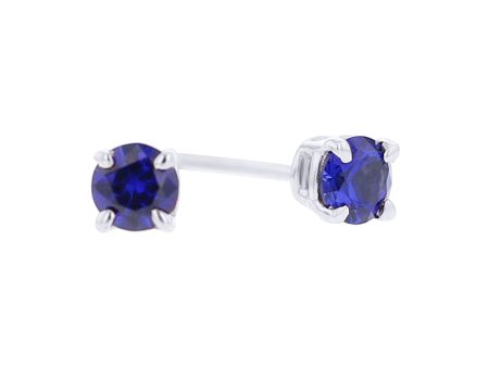 Majestic Blue Sapphire Stud Earrings 1 3ct Hot on Sale