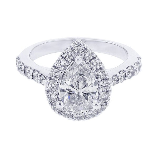 Carly Pear Halo 2ct Ready for Love Diamond Engagement Ring Online Hot Sale