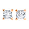 Exclusive Princess Diamond Stud Earrings 1 2ct on Sale