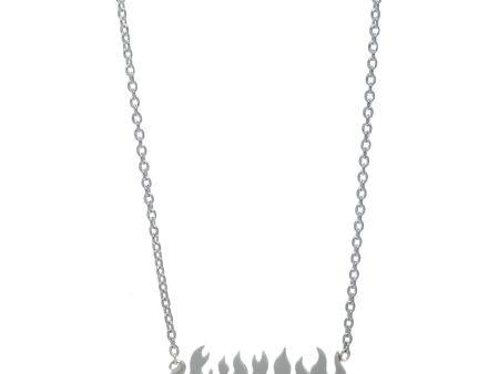 Elements Fire Sterling Silver Bar Necklace Fashion