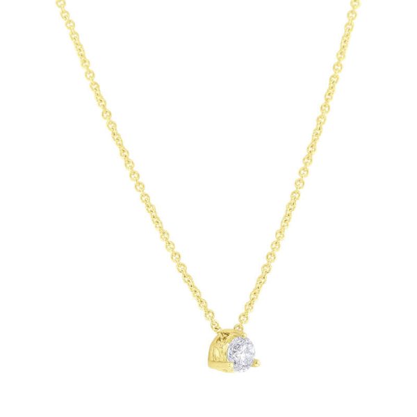 Naked Solitaire Diamond Necklace 1 4ct Online Sale