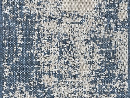 Abstract Indoor Outdoor Rug | Blue on Sale