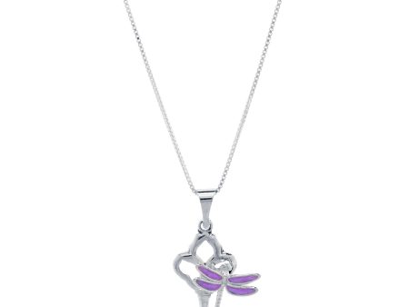 Key and Enameled Sterling Silver Dragonfly Pendant Online Hot Sale