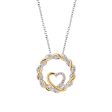 Silver Wrapped Up In Love Diamond Necklace Hot on Sale