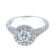 Suri Round Halo Ready for Love Diamond Engagement Ring on Sale