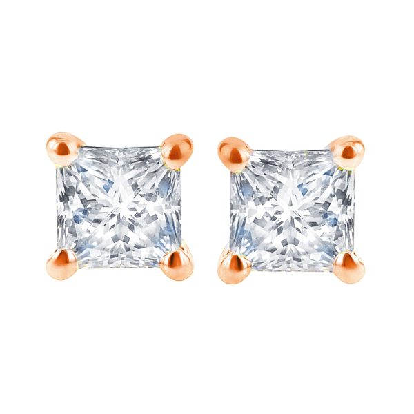 Exclusive Princess Diamond Stud Earrings 1 3ct Online