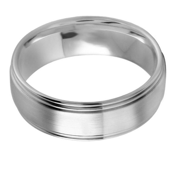 Double Step Edge 7mm Wedding Ring Online now