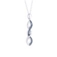 Silver Infinity Blue Diamond Necklace Online