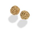 Rose Stud Earring 14K Yellow Gold- large Online Hot Sale