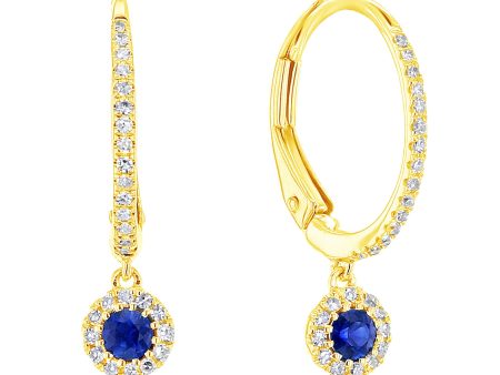 Simply Sapphire Diamond Earrings For Discount