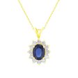 Princess Sapphire and Diamond Necklace Online Hot Sale