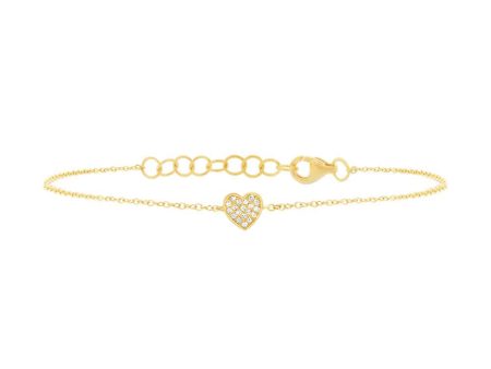 Sparkling Heart Diamond Bracelet Discount