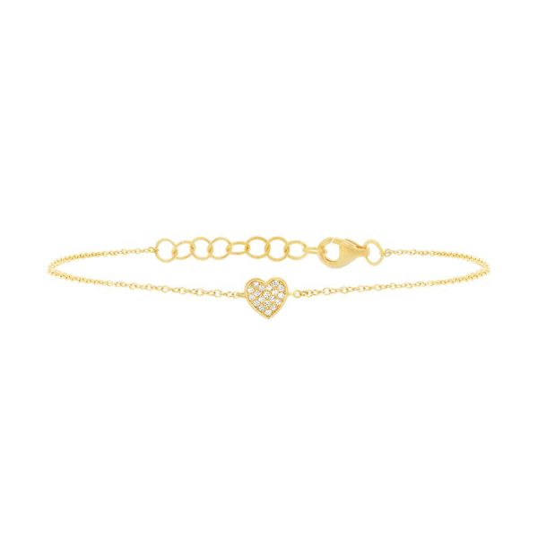 Sparkling Heart Diamond Bracelet Discount