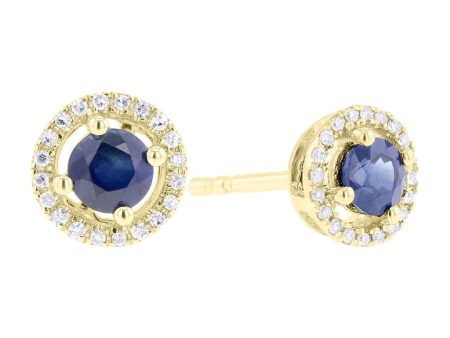 Marlais Sapphire and Diamond Halo Earrings Supply