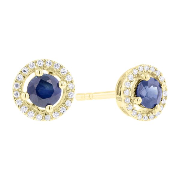 Marlais Sapphire and Diamond Halo Earrings Supply