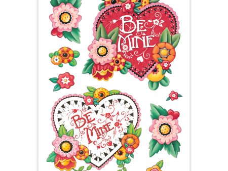 Be Mine Valentine Sticker Sheet on Sale