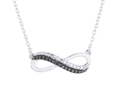 Silver Legacy Black and White Diamond Necklace Supply