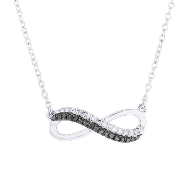 Silver Legacy Black and White Diamond Necklace Supply