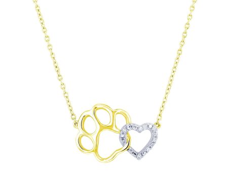 Helping Paw Gold Diamond Necklace Sale