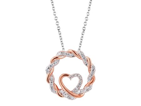 Silver Wrapped Up In Love Diamond Necklace Hot on Sale