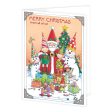 Santa and Elves Greeting Card on Sale