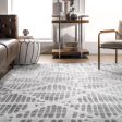 Abstract Lattice Rug | Light Grey For Discount