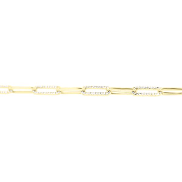 Shaula Paper Clip Pave Diamond Link Bracelet Online now