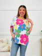 REG CURVY Retro Petals Top Discount