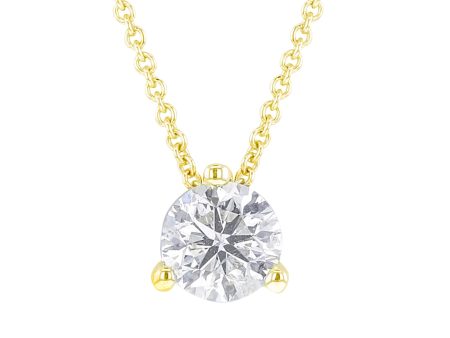 Naked Solitaire Diamond Necklace 3 4ct For Cheap