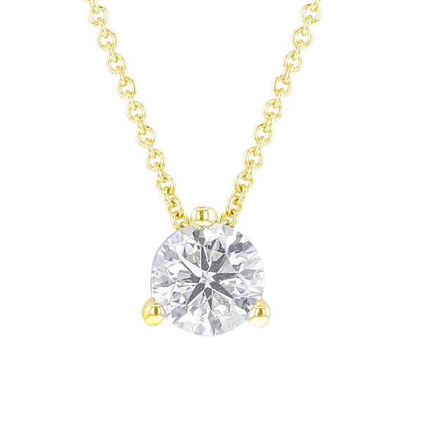 Naked Solitaire Diamond Necklace 3 4ct For Cheap