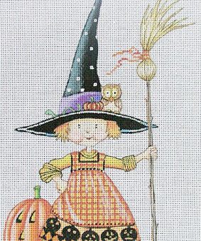 Needlepoint Canvas: Teeny Witch For Discount