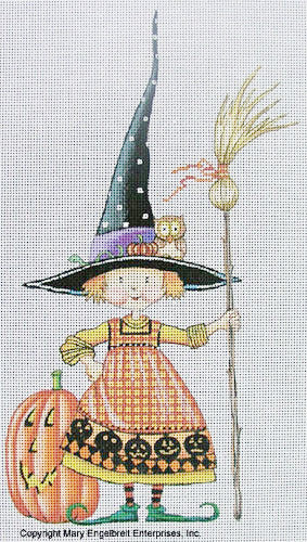 Needlepoint Canvas: Teeny Witch For Discount