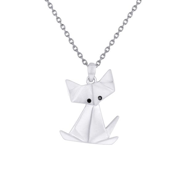 Origami Cat Diamond Necklace Online