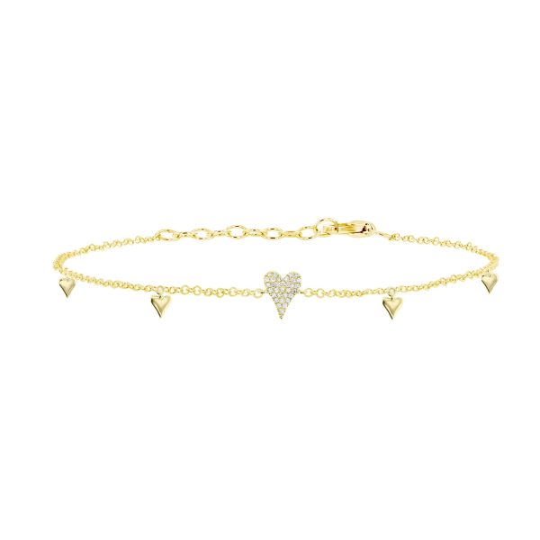 Della Heart Diamond Dangle Bracelet Online Sale