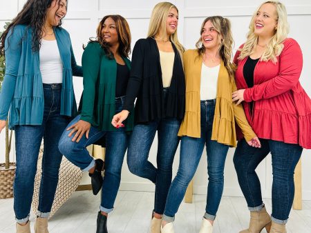 REG CURVY Hardly Can Wait Cardigan- Multiple Colors! Hot on Sale