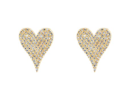 Effortless Elongated Heart Diamond Earrings Online