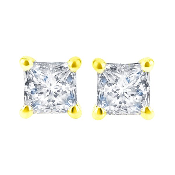 Exclusive Princess Diamond Stud Earrings 1 3ct Online