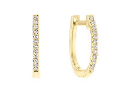 Classic Pave Diamond Huggie Hoop Earrings For Cheap