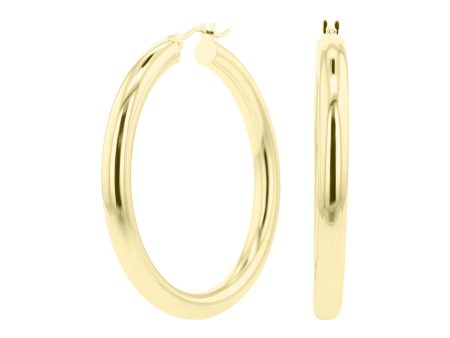 Classic Gold Hoop Earrings - 4x40MM For Cheap